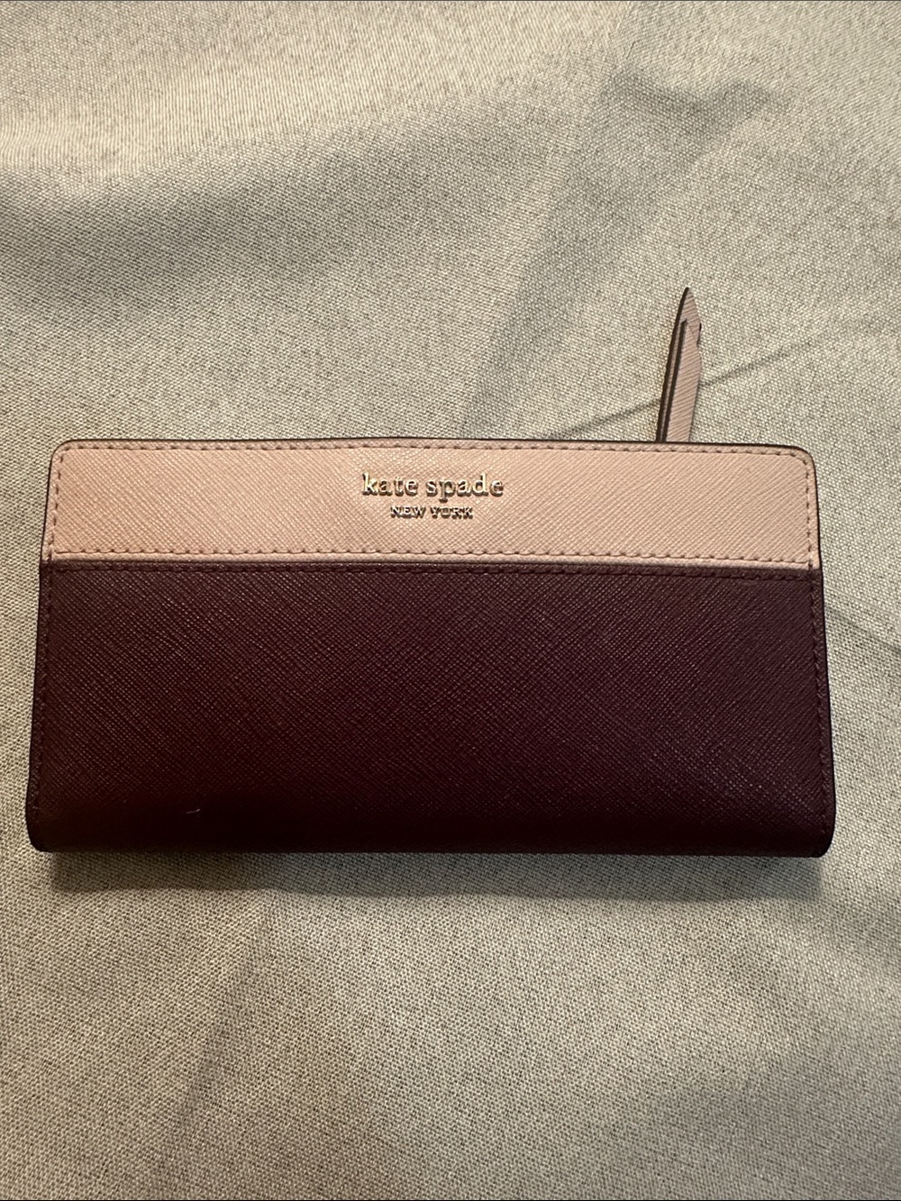 NWOT Kate Spade Colorblock saffiano leather in Rose Smoke
